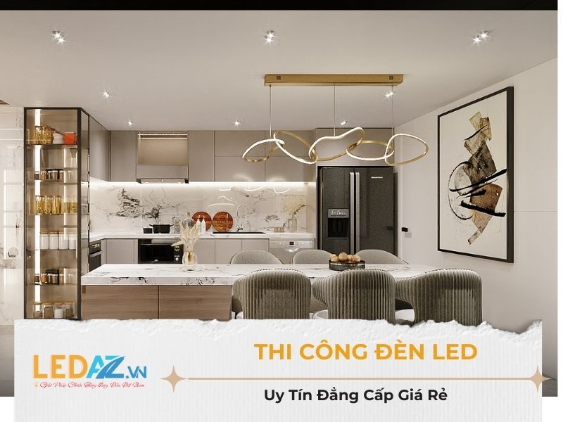 Lắp Đèn Led thi cong den led 1