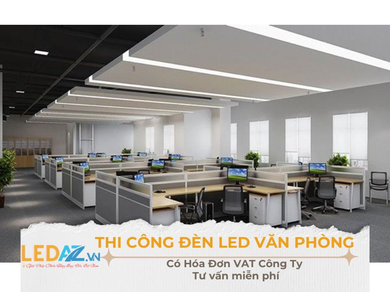 Lắp Đèn Led thi công đèn led văn phòngng