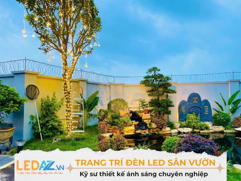 trang-tri-den-led-san-vuon Trang trí đèn led sân vườn